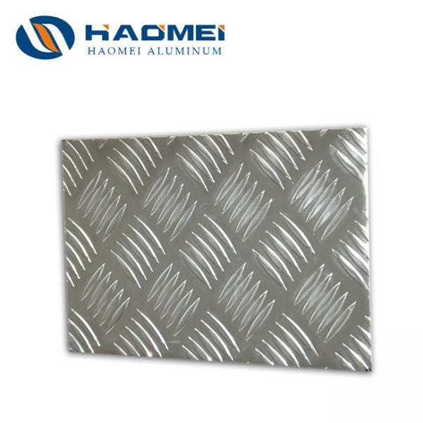 5 bars embossed aluminum pattern sheet