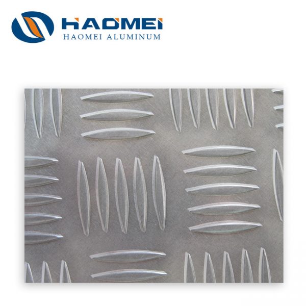 5 bars embossed aluminum pattern sheet