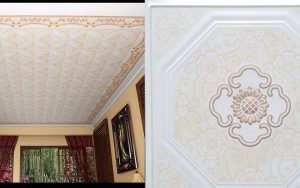 This is a picture of aluminum ceiling tile embossed.