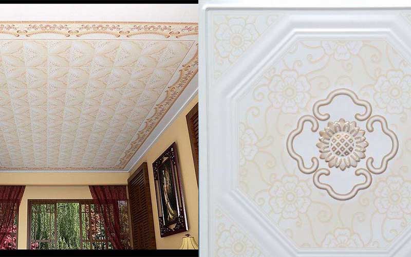 This is a picture of aluminum ceiling tile embossed.