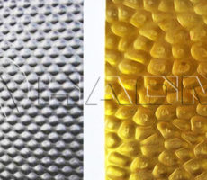 silver and coated pebble embossed aluminum sheets