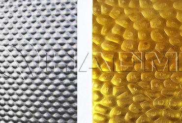 silver and coated pebble embossed aluminum sheets
