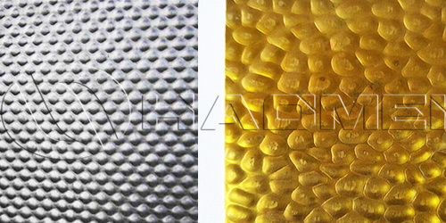 silver and coated pebble embossed aluminum sheets